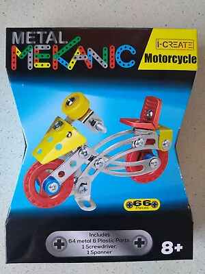 Buy Metal Model Kit Meccano Mekanic Motorcycle NEW I-create Build Screwdriver • 10£