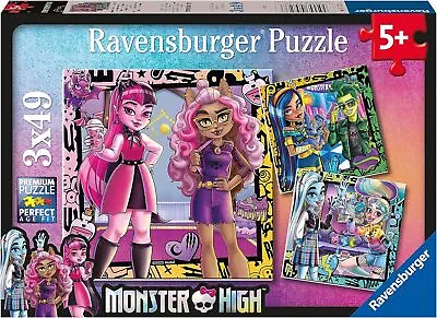 Buy NEW Ravensburger Monster High 3X 49 Piece Jigsaw Puzzles • 10.95£