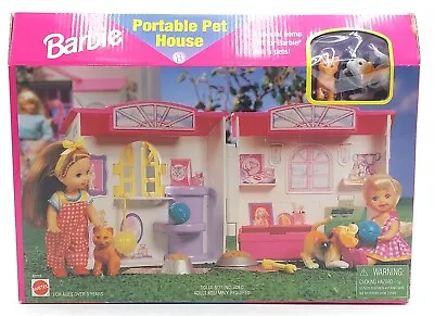 Buy 1998 Barbie Portable Pet House Play Set / Pet House Play Set / Mattel 67710, NrfB • 78.17£