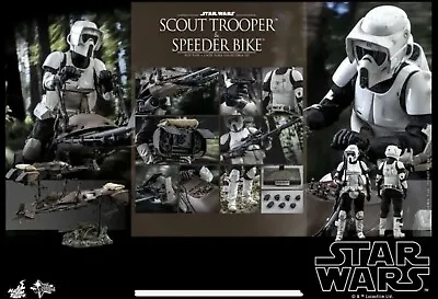 Buy Hot Toys Star Wars Scout Trooper & Speeder Bike MMS612 Return Of The Jedi • 599.99£