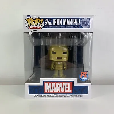 Buy Funko Pop Deluxe Marvel Hall Of Armor Iron Man Model 1 Gold PX #1035 • 13.50£