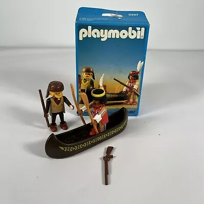 Buy Vintage Playmobil 3397 Western Native American Tracker & Trader Complete Boxed • 14.99£