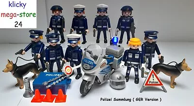 Buy Playmobil Police Set - 9 Figures With Motorcycle, Dogs And Lots Of Accessories (GER) • 20.57£