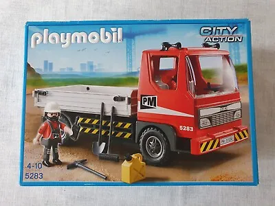 Buy PLAYMOBIL 5283 City Action Flatbed Construction Truck New & Sealed Playset • 26.40£