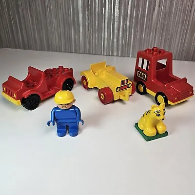Buy Vintage Lego Duplo Vehicle Bundle Zoo Figure Tiger Truck Red FREE SHIPPING  • 10.99£
