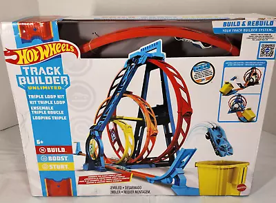 Buy Hot Wheels Toys Track Builder System Unlimited Triple Loop Complete Kit GLC96 • 41.20£