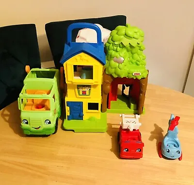 Buy Fisher Price Little People House And Cars Bundle • 15£