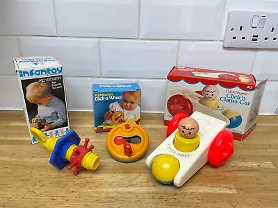 Buy Vintage Toys Fisher Price Click N Clatter Car Infant Toys Boxed • 14.99£