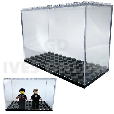 Buy Lego Minifigure Display Case Plastic Stackable Building Block Double Minifigures • 10.99£