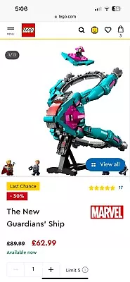 Buy Lego Marvel 76255 The Guardians Ship  • 14.18£