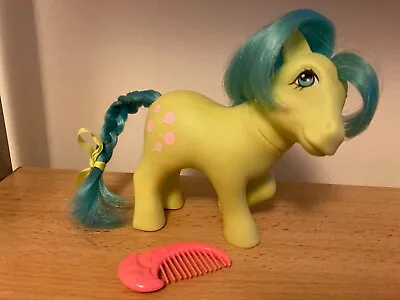 Buy Vintage My Little Pony G1 Tootsie With Comb, Ribbon And Sticker • 12£