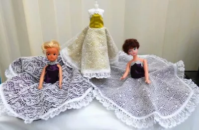 Buy White Lace Topped Ball Gowns For 11.1/2  'Barbie' Type Dolls - One Off Designs • 5.75£