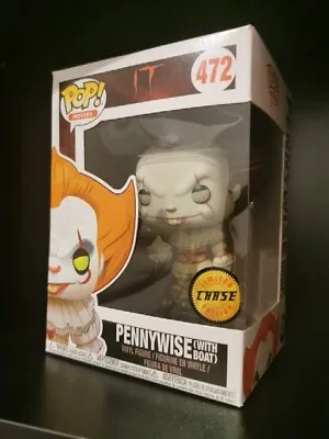 Buy Pennywise With Boat Funko Pop Vinyl #472 CHASE Exclusive IT Sepia Rare Error Box • 18£