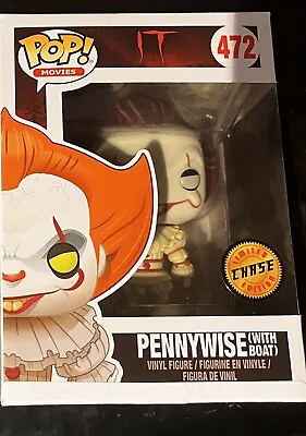 Buy Pennywise With Boat Funko Pop Vinyl #472 CHASE Exclusive IT Sepia Rare Error Box • 28.50£