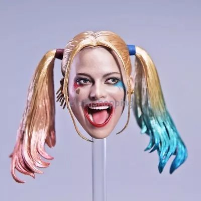 Buy 1/6 Harley Quinn Female Joker Head Sculpt Figure Model For 12'' Body Hot Toys • 37.19£