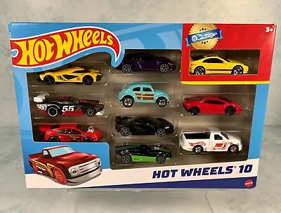 Buy Hot Wheels 10-Car Gift Pack Of 1:64 Scale Vehicles​ (As Pictured) #10 New • 14.95£