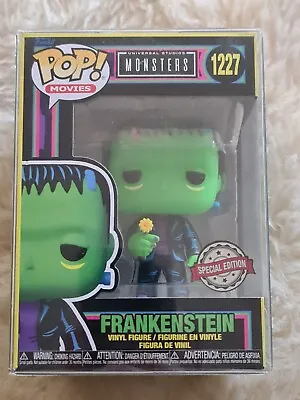 Buy Universal Studios Monsters: Frankenstein Black Light EXC Funko Pop! Vinyl 1227 • 24.95£