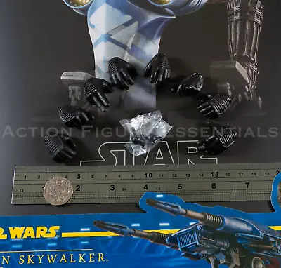 Buy Hot Toys Star Wars Anakin Skywalker Gloved Hands & Wrist Pegs TMS020 1/6 • 32.99£