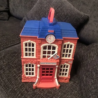 Buy Vintage Fisher Price Sweet Streets Loving Family School Doll House 2002 • 13.99£