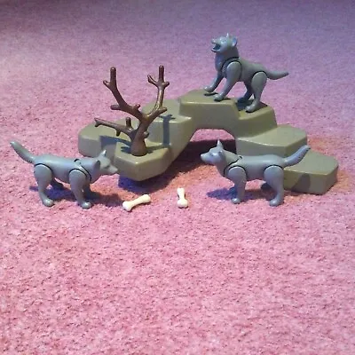Buy PLAYMOBIL WOLF PACK (Animals For Zoo, Western Sets) VINTAGE- VGC - RARE • 16.50£