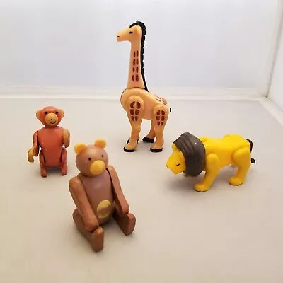 Buy Fisher Price Circus Giraffe Lion Monkey Bear Vintage  Animals- 2 Missing Tails! • 14.20£