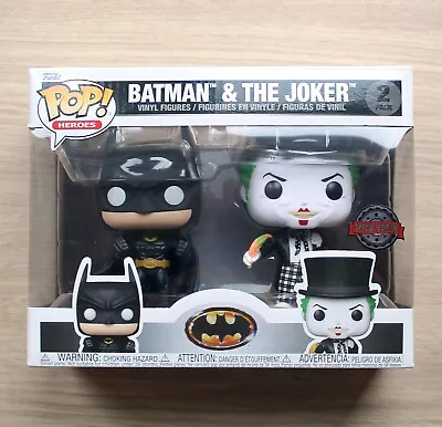 Buy Funko Pop DC Heroes Batman & The Joker 1989 2-Pack + Free Protector • 34.99£