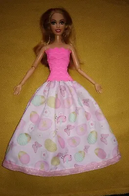 Buy Barbie Dolls Dress Princess Glitter Ball Dress Easter Eggs Rabbit Easter K07 • 10.40£