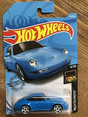 Buy Hot Wheels ‘96 Porsche Carrera 2018 Blue *155 Long Card • 6£