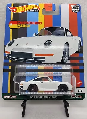 Buy Hot Wheels Deutschland Design, Porsche 959 White (1986) 3/5  • 10£