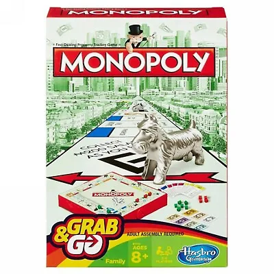 Buy Hasbro Monopoly Grab & Go Travel Game • 8.99£