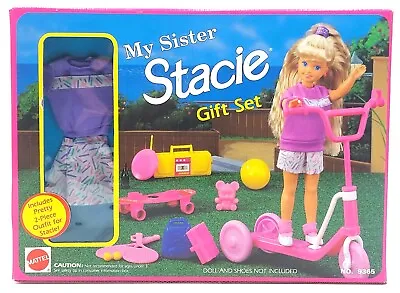Buy 1992 Barbie My Sister Gift Set With Fashions, Scooters & Accessories / NrfB / Mattel 9365 • 35.13£