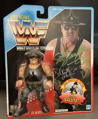 Buy Wwf Hasbro Sgt Slaughter MOC Signed Autographed  • 220£