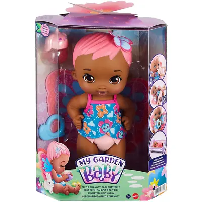 Buy ​My Garden Baby Feed & Change Baby Butterfly Doll 30cm Red Hair & Wings Mattel • 19.99£