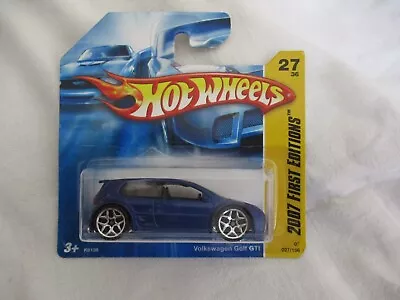 Buy Hot Wheels 2007 First Editions VW Volkswagen Golf GTI Blue Variation Mint N Card • 7.50£