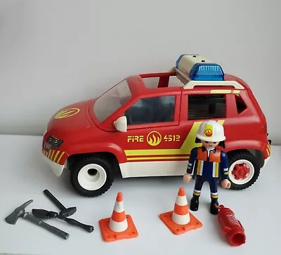 Buy Playmobil Fire Car With Working Siren And Lights • 13£