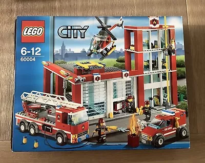 Buy Lego City Fire Station Set 60004 - 100% Complete Boxed + Instructions • 35£