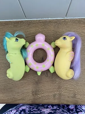 Buy My Little Pony Vintage 1984 Baby Sea Ponies Sea Shimmer  And Sea Star Hasbro G1 • 38.50£