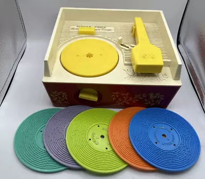 Buy Vintage 1971 FISHER PRICE Record Player With Records Working • 28.99£