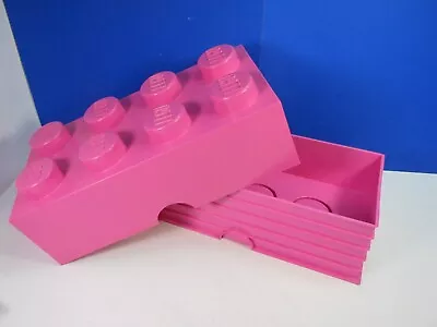 Buy LARGE Lego PINK BRICK STORAGE BOX 8 KNOB STUD Tub Container STACKABLE • 34.59£