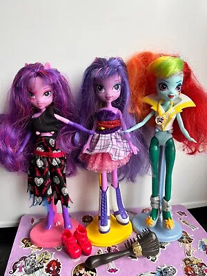Buy 🌈B#5 My Little Pony Equestria Dolls 3 With Accessories  Bundle ⭐️Ex Cond • 19.99£