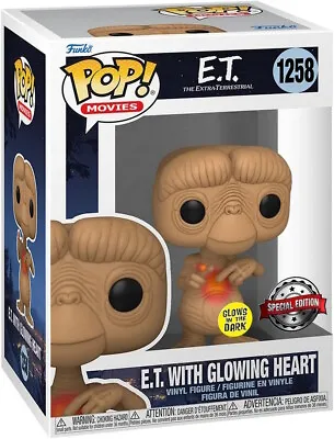 Buy E.T - E.T. With Glowing Heart 1258 Special Edition Glows - Funko Pop! Figu Vinyl • 14.61£