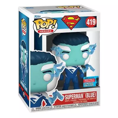 Buy Funko Pop Heroes | DC Universe | Superman Blue | 2021 Fall Convention #419 • 19.99£