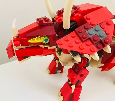 Buy Built Lego Creator Set 4892 Red Triceratops (Prehistoric Power) • 8.99£