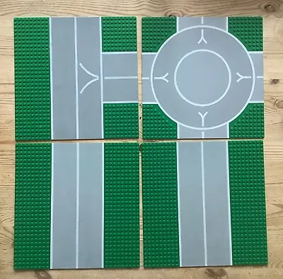 Buy Lego Road Roundabout Baseplates 32 X 32 Stud.  Set Of 4 Used • 14£