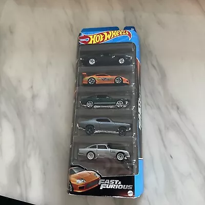 Buy Hot Wheels Fast And Furious 5 Pack New 2023 With Toyota Supra HYL 70 • 15£