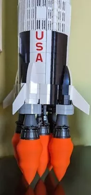 Buy LEGO NASA Apollo Saturn V ROCKET 92176 Wall Mount (3D Printed) With Flame Effect • 24.99£