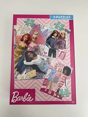 Buy Barbie Jigsaw Puzzle 3 Puzzles In 1 Box • 4.99£