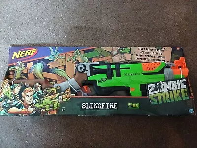 Buy Nerf Zombie Strike Slingfire Boxed Elite Rare Lever Action Boys Present 6 Clip • 79.99£