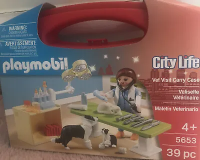Buy Playmobil 5653 City Life Collectable Small Vet Visit Carry Case • 12.99£
