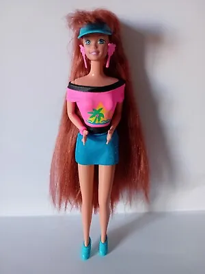 Buy Vintage 1993 Mattel Barbie GLITTER HAIR Red Head • 17.34£